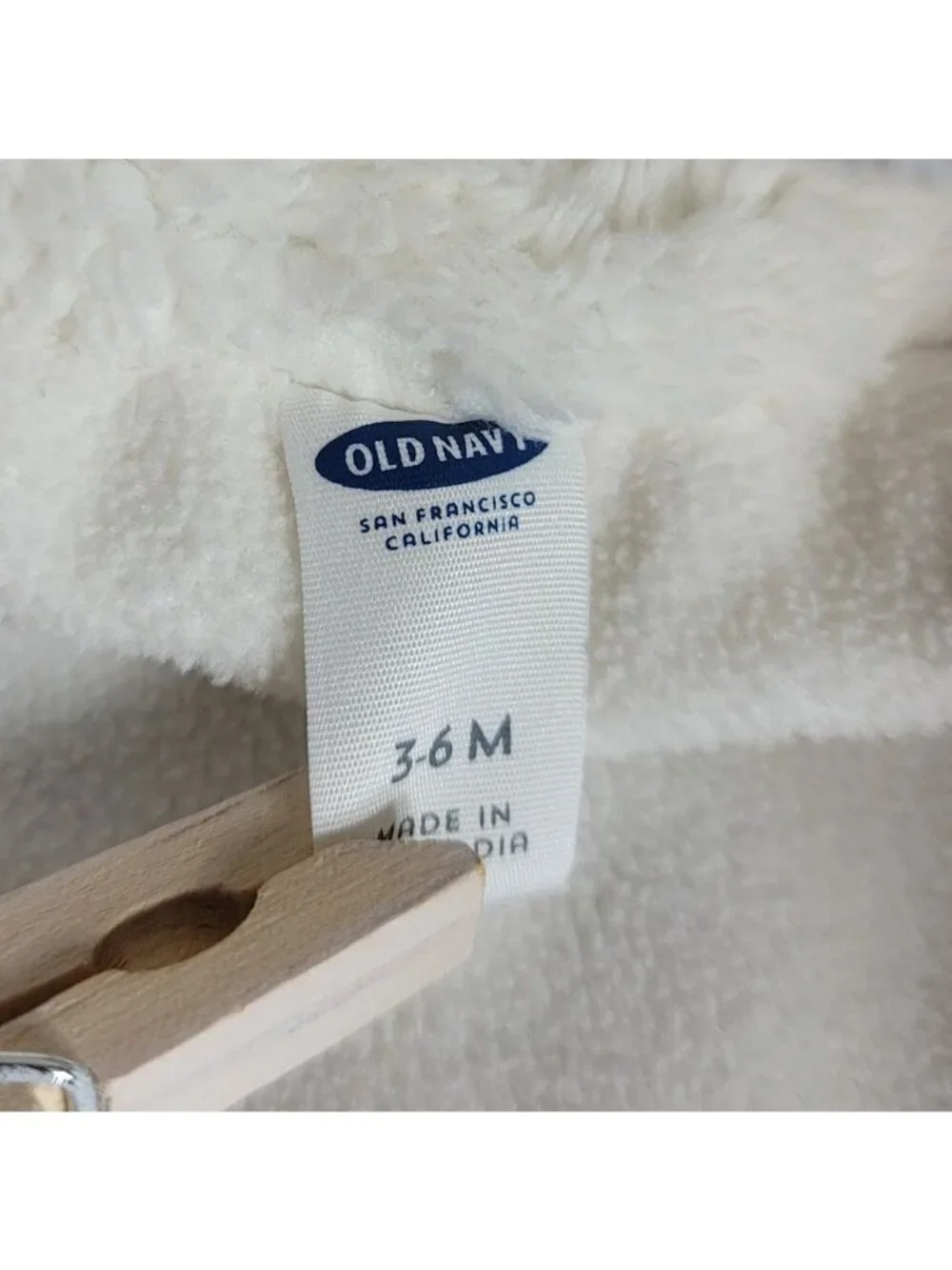 Old Navy Fleece Baby Bunting Gray 3-6M Striped Sherpa Lined Hood Zipper Mittens